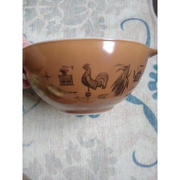 Vintage PYREX  Bowl Set of 2 Heritage Early Americana Cinderella 4 Qt + 2 Qt - Picture 4 of 5